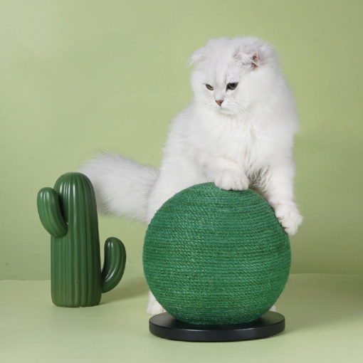 Interactive Cactus Shape Cat Sisal Post Scratching Board Toy