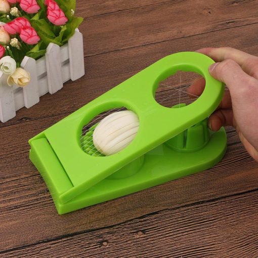 Creative 2 in1 Double Egg Dividers Kitchen Egg Slicer Cutter