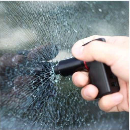 Car Window Glass Breaker Device USB Charger Emergency Tool