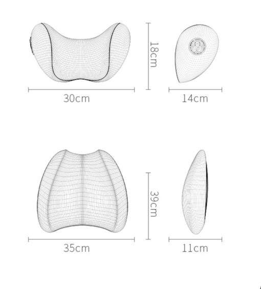 Universal Car Headrest Lumbar Memory Foam Cushion Pillow