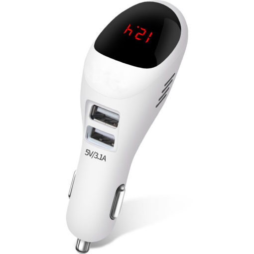 Multifunctional Digital Display Dual USB Fast Car Charger Purifier