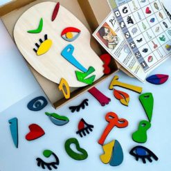 Wooden Montessori Detachable Human Puzzle Face Matching Toys