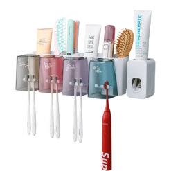 Wall Hanging Toothbrush Toothpaste Squeezer Holder