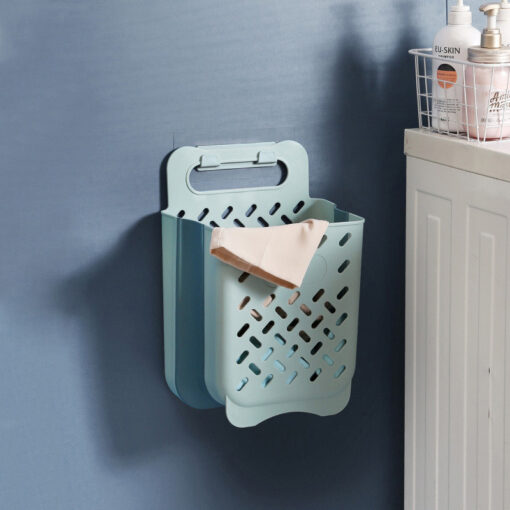 Foldable Wall Hanging Clothing Laundry Basket Holder