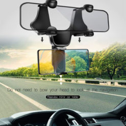 Universal Car Phone Rearview Mirror Mount Bracket Holder