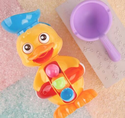 Kids Bathroom Rotatable Waterwheel Duck Sucker Toy - Image 5