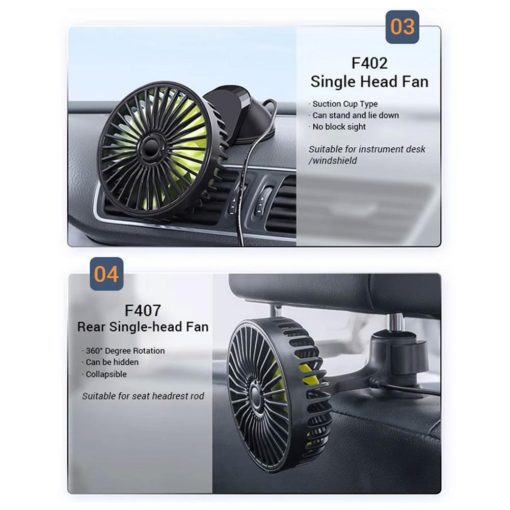 Portable 360 Degree USB Powered Rotatable Dashboard Fan