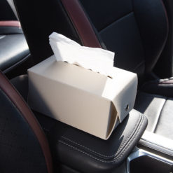 Creative Car Armrest Leather Drawer Tissue Box Holder