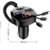 Portable 3-in-1 QC 3.0 3A USB Cable Car Phone Fast Charger