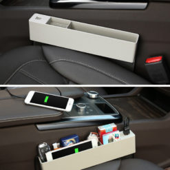 Multifunctional Rechargeable Car Seat Slot Storage Box