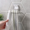 Stainless Steel Suction Toothbrush Toothpaste Holder