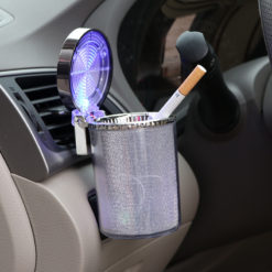 Portable Car LED Light RGB Light Cigarette Ash Tray Trash Can