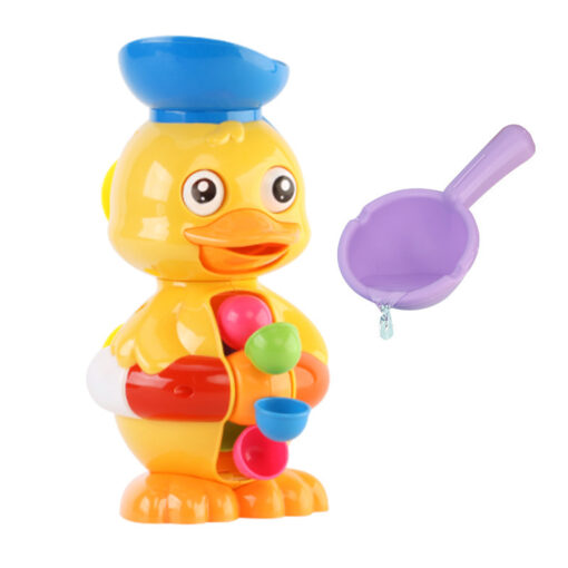 Kids Bathroom Rotatable Waterwheel Duck Sucker Toy - Image 3