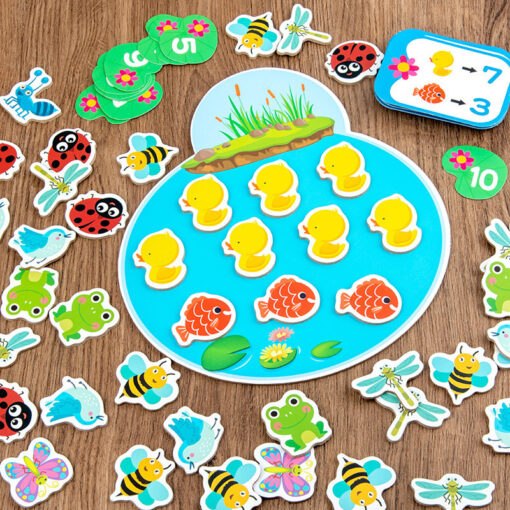 Interactive Wooden Counting Pond Animals Game Baby Toys - Image 6