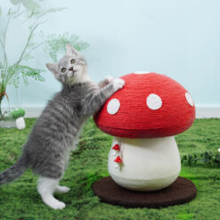 Creative Mushroom Tree Tower Sisal Cat Scratching Toy