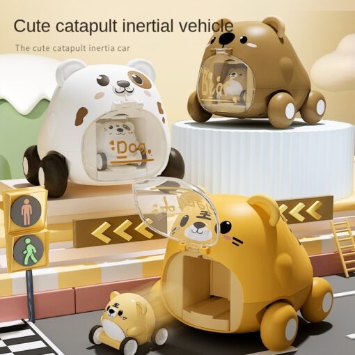 Cute Cartoon Animals Montessori Cars Baby Educational Toys - Image 3