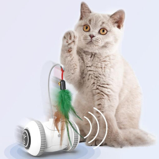 Interactive USB Rechargeable Smart Robotic Pet Feather Toys