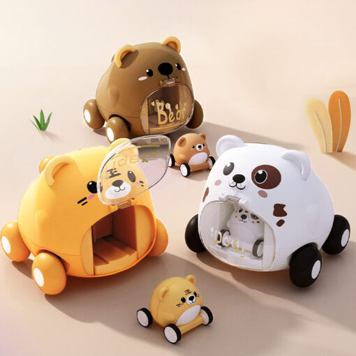 Cute Cartoon Animals Montessori Cars Baby Educational Toys