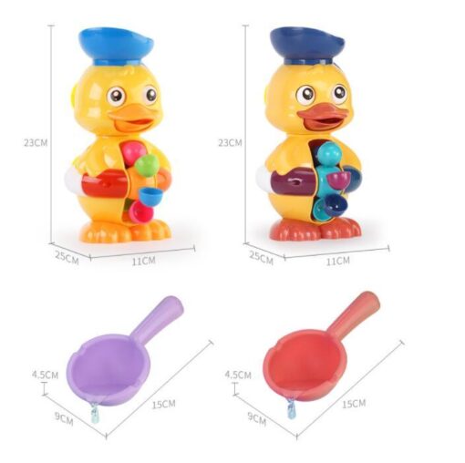 Kids Bathroom Rotatable Waterwheel Duck Sucker Toy - Image 2