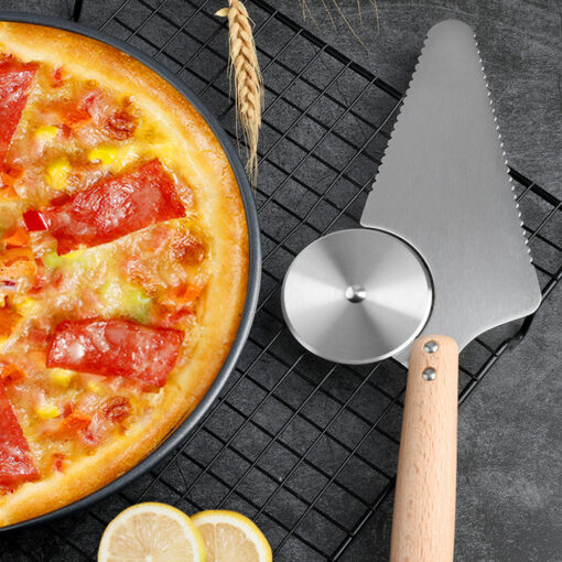 Stainless Steel Round Knife Pizza Cake Cutting Slicer Knife