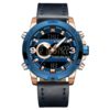 Luxury Men's Leather Digital Analog Waterproof Watch