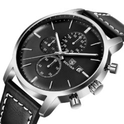 BENYAR Fashion Chronograph Waterproof Leather Wristwatch