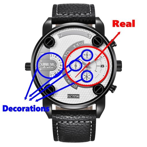 Fashion Luxury Leather Band Military Clock Wristwatches