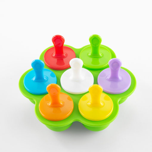 Multifunctional 7-Hole Silicone Kitchen Popsicle Ice Tray Mold - Image 6