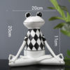 Creative Cute Yoga Frogs Gesture Statue Desk Ornament