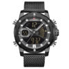 NAVIFORCE Stainless Steel Double Display Sports Watch