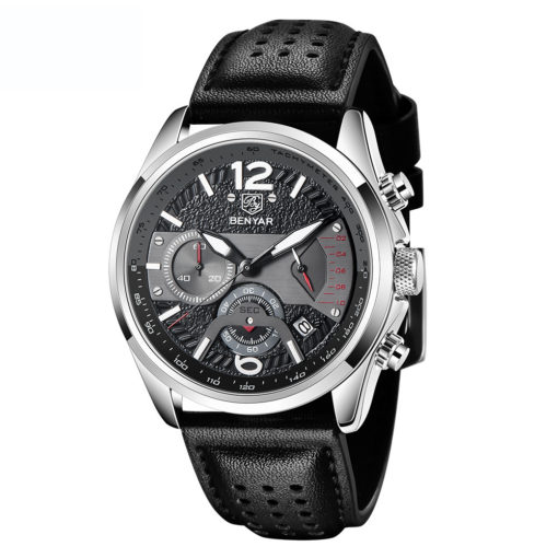 Multi-function BENYAR Waterproof Sports Leather Watch