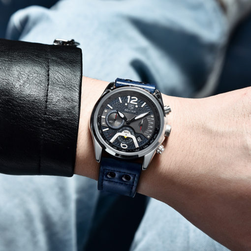 Multi-function BENYAR Waterproof Sports Leather Watch