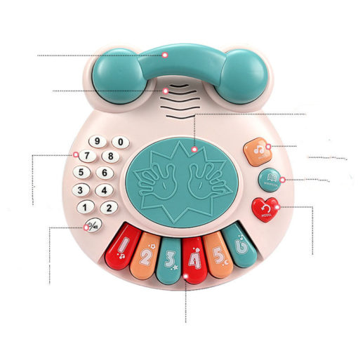 Multi-Function Baby Piano Telephone Hand Drum Toy