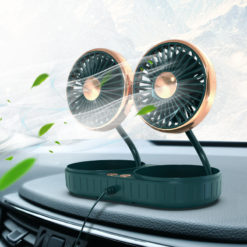 USB Rechargeable Car Double-Headed Small Cooling Fan