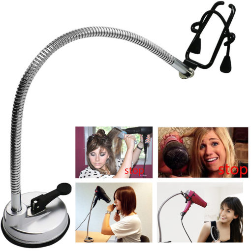 Portable 360 Degrees Suction Cup Hair Dryer Holder Stand