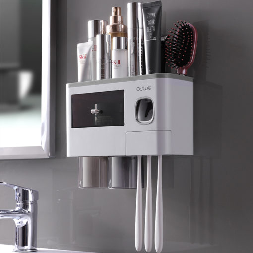 Automatic Toothbrush Toothpaste Dispenser Rack Holder