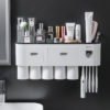 Wall-mounted Toothbrush Toothpaste Holder Squeezer Dispenser