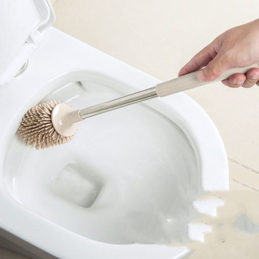 Long Handle Silicone Rubber Head Toilet Cleaning Brush - Image 2