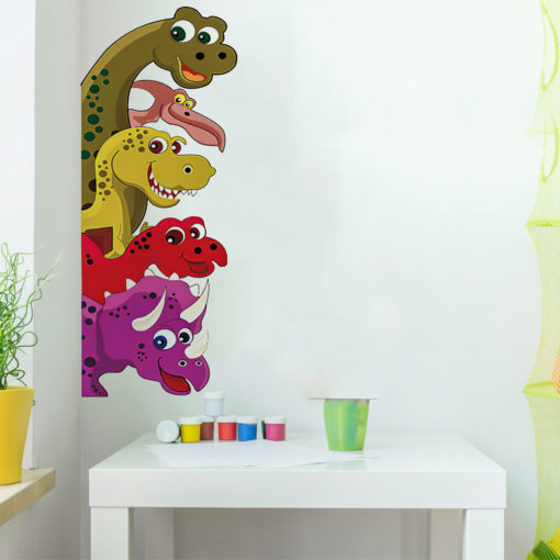 Cute Dinosaur Wall Art Sticker Living Room Decoration