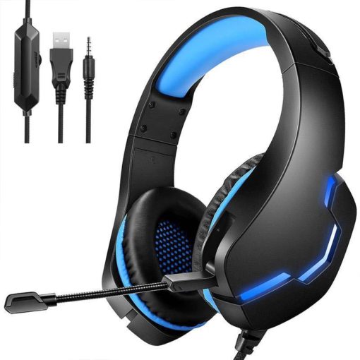Portable J10 3.5mm LED Lights Wired Gaming Headset