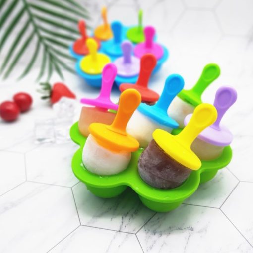 Silicone Mini 7 Holes Kitchen Ice Cream Popsicle Mold