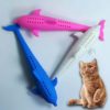 Silicone Fish Shape Cat Toothbrush Molar Stick Cleaning Toy