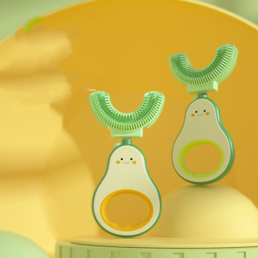 Creative Cartoon Avocado Silicone U-shaped Toothbrush