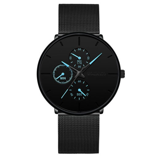 YOLAKO Fashionable Ultra-thin Mesh Belt Men's Watch