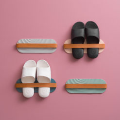 Cute Durable Wall-Mounted Slippers Shoe Plastic Rack