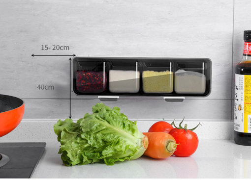 Wall-mounted Kitchen Seasoning Storage Box Container