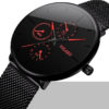 YOLAKO Fashionable Ultra-thin Mesh Belt Men's Watch