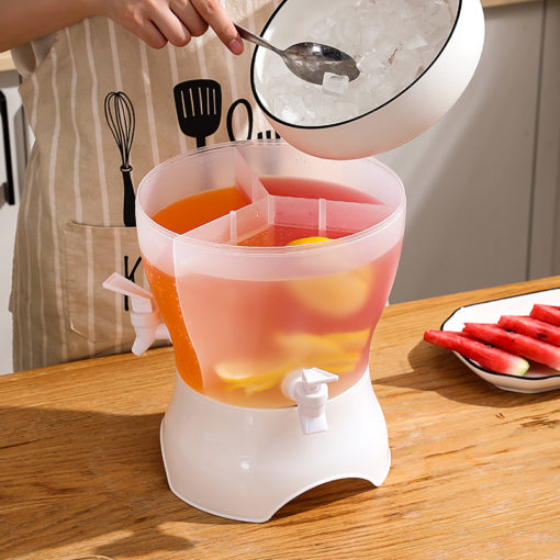 3 in 1 Rotating Fruit Juice Jug Water Bucket Dispenser