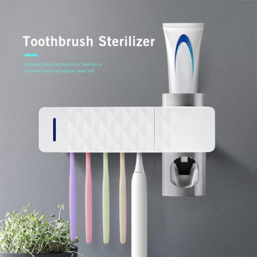 Multifunctional UV Sterilizer Toothbrush Toothpaste Dispenser