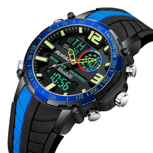 Multifunctional Famous Dual Display LED Digital Watch